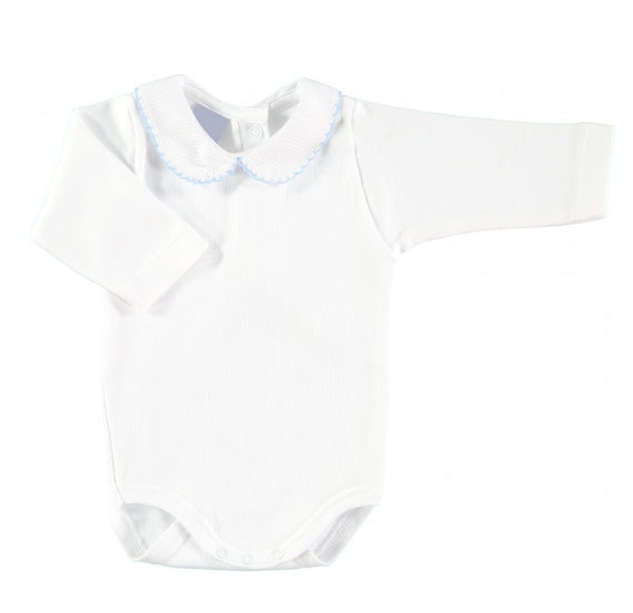 Babidu romper met kraag (blauw)