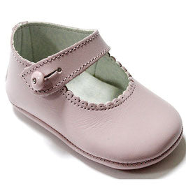 Leren babyschoentjes - roze